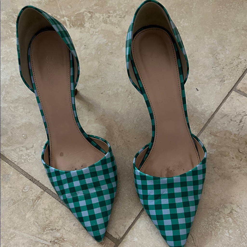 Jcrew Gingham Heels